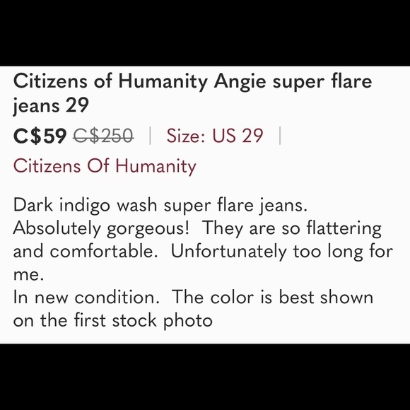 Citizen of Humanity super flare jeans. - Picture 6 of 6